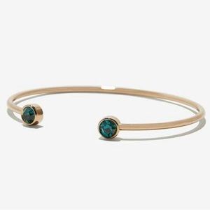 Alex & Ani Emerald Flex Gold Cuff Bracelet NEW!